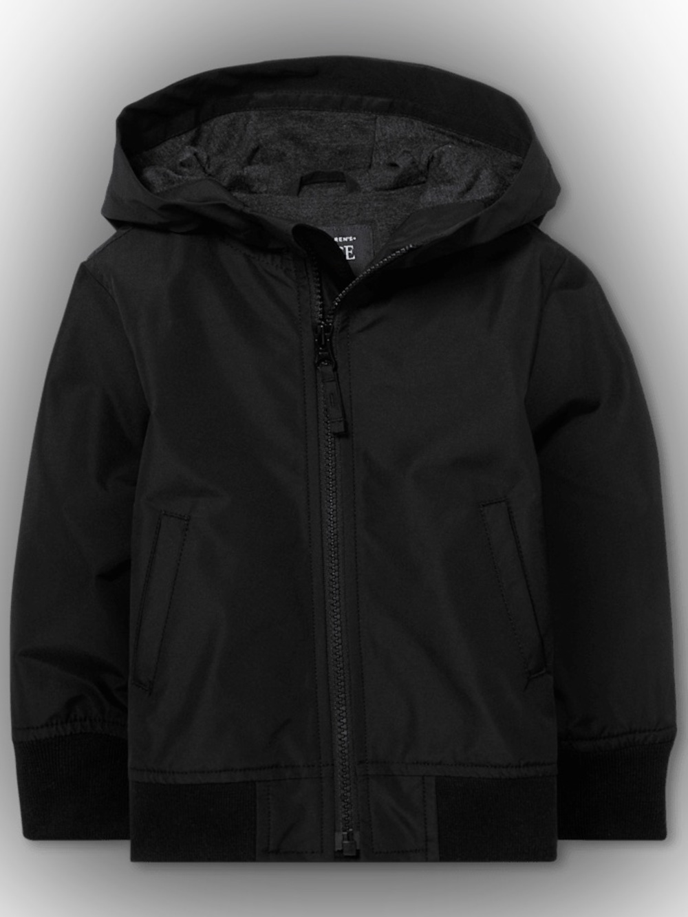 The Children's Place Black Hooded Kids Raincoat Windbreaker Zip-Up Size 3T